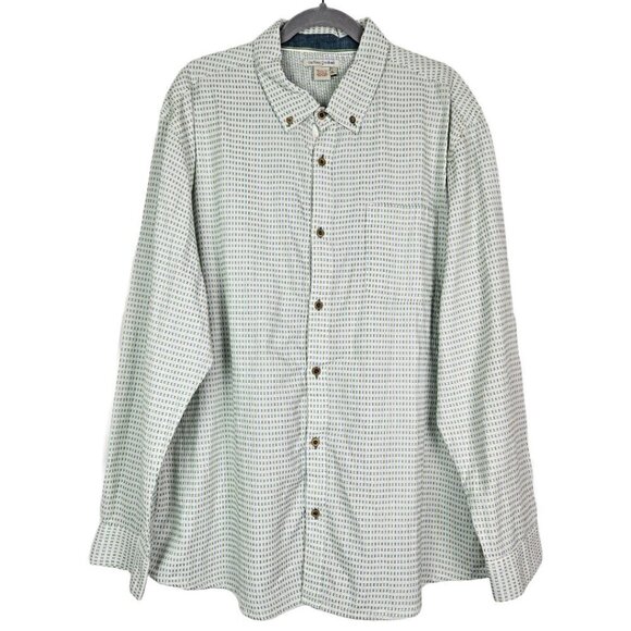 Carbon 2 Cobalt Other - Carbon 2 Cobalt Blue/Green Rectangle Long Sleeve Button Down Shirt XL